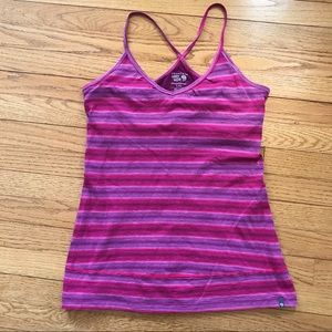 Mountain Hardwear Striped Racerback Bra Tank sz L